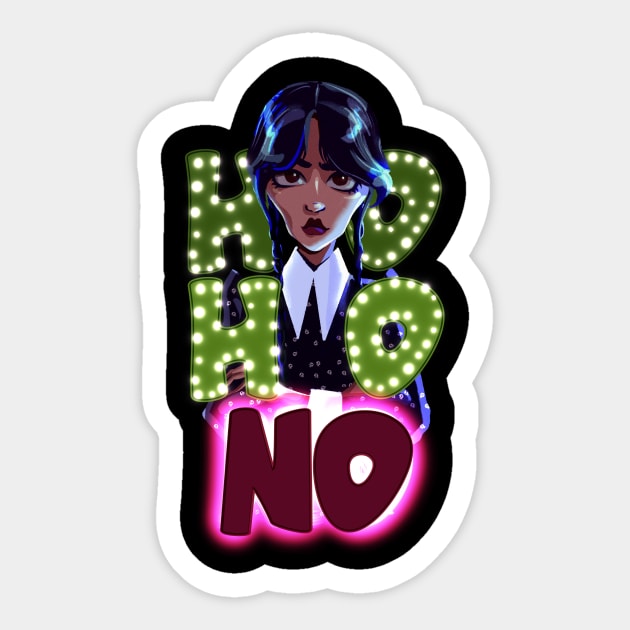 christmas wednesday addams Sticker by ArtInPi